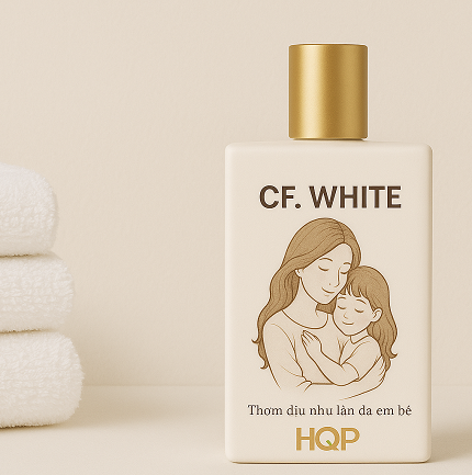 Hương CF. WHITE tạo mùi thơm cho giặt xả, tinh dầu xịt thơm