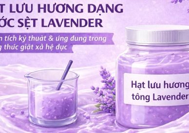 Hạt lưu hương dạng nước sệt Lavender – Giải pháp giữ mùi bền cho hệ đục trong nước giặt xả